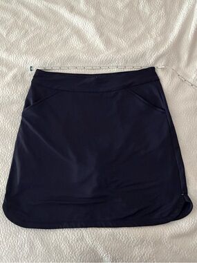 Peter Millar Skort Women Small Alice Navy UPF 18" Stretch Golf Pickleball Tennis